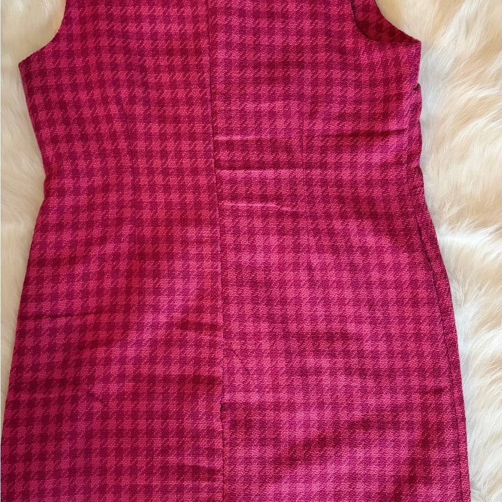 New York & Company Pink Houndstooth Mod Mini Dress - Picture 3 of 3
